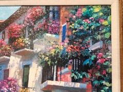 Howard Behrens Framed Oil Painting On Canvas Glicee Village Hideaway