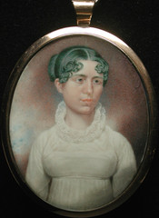 Portrait Miniature of Woman by Peter Paillou, Signed and Dated 1816
