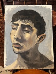 9×12 Original Oil Painting on Canvas Panel Portrait Art