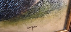 Panda Oil/Acrylic paintings original Framed animal Nature 24″x26″ signed Cooper