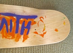 JOSH SMITH ‚Untitled #190‘, 2009 Hand-Painted Skateboard Deck SIGNED *Original*