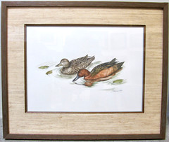 Original Duck Stamp Painting Vintage SHERRIE RUSSELL MELINE Signed Rare COA