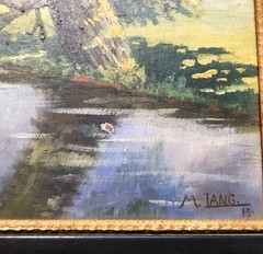 Antique Postimpressionist Plein Air Landscape Oil Painting, 1919 Artist Signed