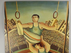 Incredible Original Yuval Mahler Acrylic Painting Canvas 24×36″ Olympics Rings