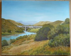 HARRINGTON, CALIFORNIA CA SCHOOL BONSALL BRIDGE San Diego County LANDSCAPE OIL