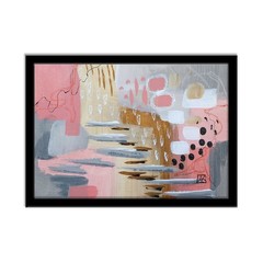 Modern Abstract Art Painting, Just Beachy #3 – AMBER K – 5×7 Inches