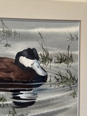 JOE GARCIA PAINTING DUCK BIRD NATURE POND LANDSCAPE REALISM REALISTIC FAMOUS