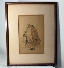 Antique Joseph Clayton Clarke Kyd John Willet watercolor illustration Painting