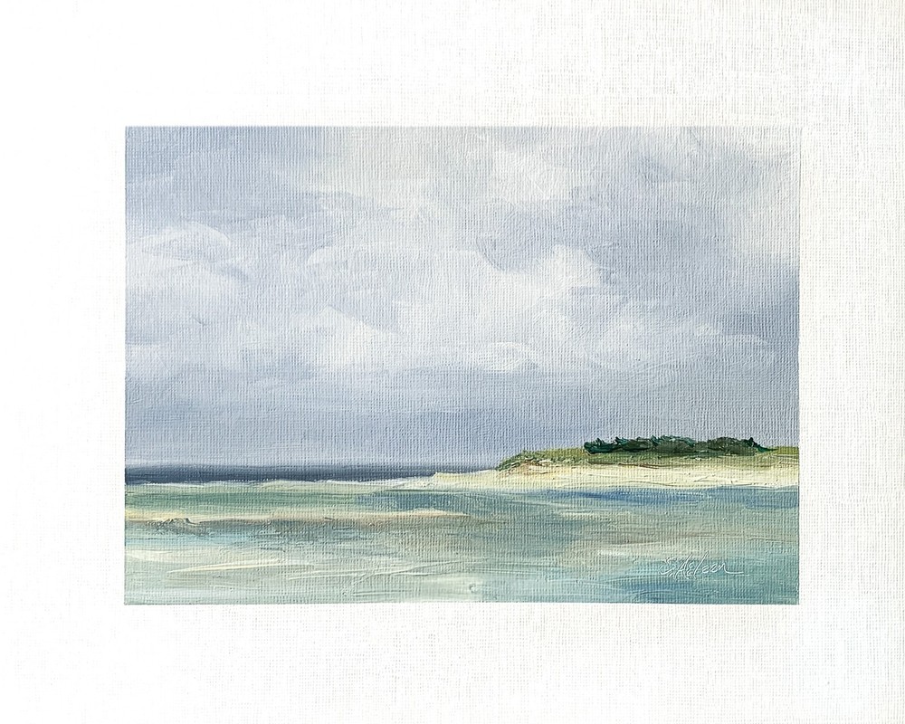 8×10 Original Oil Seascape Painting Impressionist Sandy Beach Coastal Art Signed