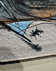 Small Abstract Expressionism Drawing From 1961 Signed Illegibly NYC Mixed Media
