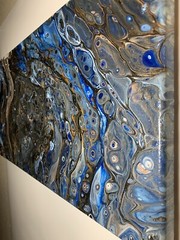 modern original acrylic abstract art on canvas 10×20 inches