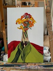 Painting Original, Still Life, Oil on Canvas Linen, 16 1/8in x 10 5/8in