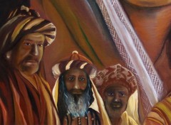 art 473 original painting 60×90 cm PZ oil on canvas Christmas secret realizm