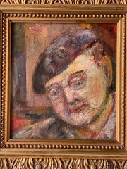 Attr. to KIKOINE (1892-1968) – School of Paris Oil – Selfportrait with Beret