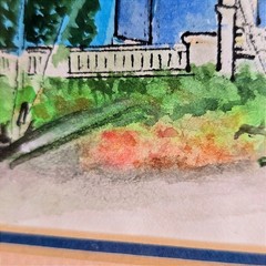 VTG Key West Art „Nine One Five“ Restaurant Watercolor Signed YAV 1996 Framed FL