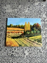 Radu Fosca Original “Paysage Du Luberon” (N-5) Luberon Landscape 25.75 x 21.5 in