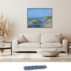 Original Oil Painting Lake Michigan Sand Dunes Coastal Landscape | 24×30″