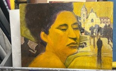 Vintage Impressionist Style Portrait Painting
