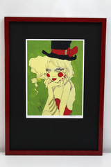 Eve Cordell Cordaro Signed Lithograph Art Framed Matted Print Auto 10″x13″ Women