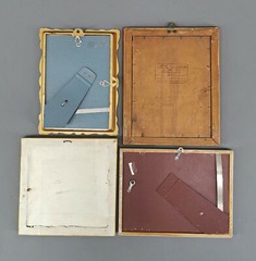 9160065-d Convolute 4 Small Painting ca.9 1/8×7 1/2in Sailing Village View