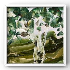 Wasatch Mountains Birch Forest Small Painting for Contemporary Rustic Interior