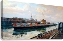 German Submarine U-38 Wilhelmshaven 1940 Painting by Claus Bergen Reproduction