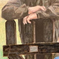 ORIGINAL SIGNED OIL PAINTING TITLED “HUNTSMAN” 24” X 20 1/2”
