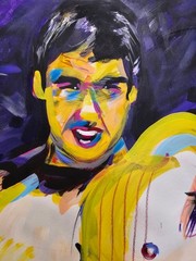Original Muscular Painting Male Gay Interest Muscle stud 22″ x 30″ approx.