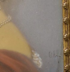 ANTIQUE MINIATURE PAINTING IN PERIOD FRAME SIGNED