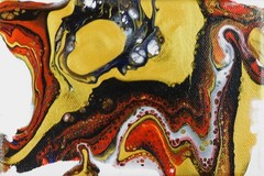 Abstract Pour Painting Original Art by Rain Crow
