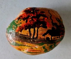 Home in the Woods PAINTED ROCK About 2.5″ X 4″ X 1. AMERICAN Batesille Arkansas