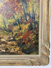 Harry M. Book Original Oil Painting 1956 Pennsylvania Landscape Framed 50”