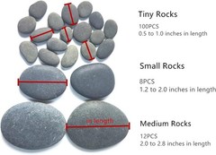 lifetop 120PCS Painting Rocks, DIY Rocks Flat & Smooth Kindness Rocks for Art…