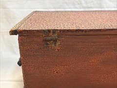 Signed David Ellinger Folk Art Miniature Chest Hand Painted, RARE
