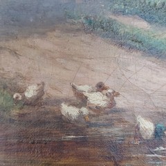 Rare Original River Fishing / Oil Painting / Robert John Hammond British ~ 1895