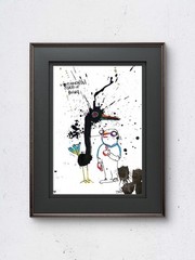 Original Ink Animal Painting A4 Mixed Media Neo-Expressionism Signed COA #5