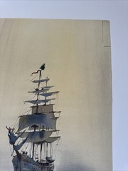 Rex Brandt Painting Nautical Boat Ship Sea Seascape Listed Famous Vintage Coast