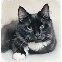 Original 5×7 Custom Hand painted watercolor Pet portraits