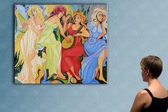57″ – FOUR SEASONS ______ ORIGINAL CUBIST oil on canvas PAINTING by ANNA