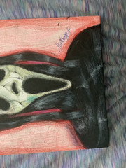 Ghostface Original Painting 9×12 Scream Fan Art Acrylic Canvas Slasher Movie