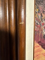 Vintage Paris street scene oil painting Tobel- MCM framed art