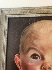 Oil Painting Original On Canvas by Jo Stephens, Young Child Baby Portrait 11×14