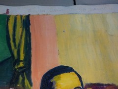 Original Acrylic Painting of Tennessee Williams, 1984 Signed Rick Richard Lewis