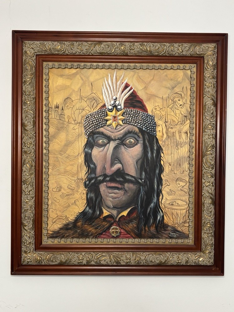 SKOT OLSEN Original Signed Oil On Canvas Painting “Vlad The Impaler” Framed