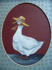 Francelia Hugo, CUTE DUCK BIRD FOLK NAIVE OIL REALISM OIL PAINTING Country RURAL