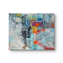GERARD 24X30 IN FRAMED-Abstract Expressionist Original Painting Ready to Hang