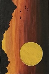 40X30 Cm Day and Night Canvas Painting Wall Art Home Decor