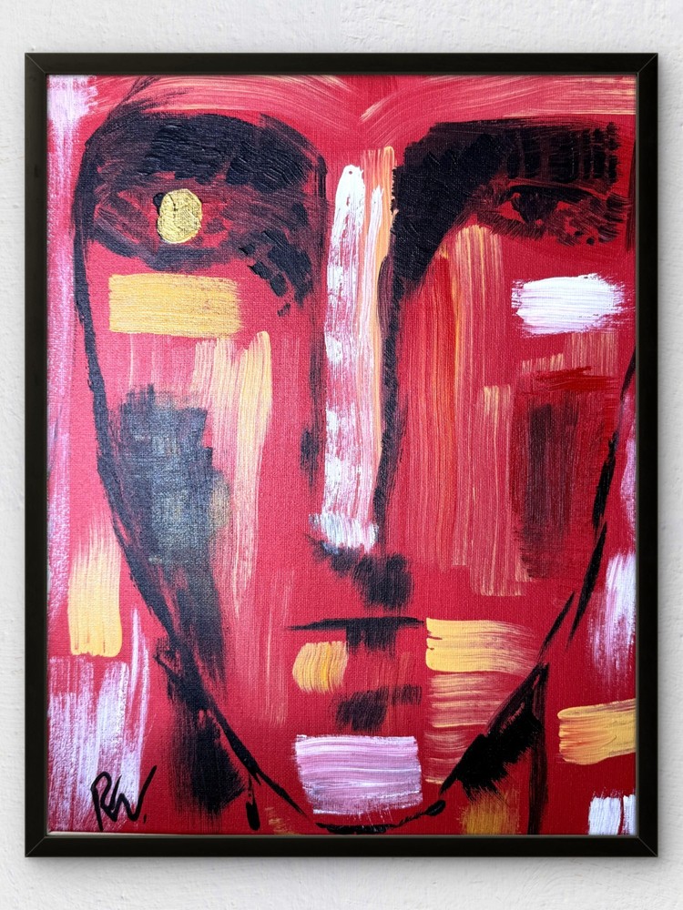 Original Hand Painted 11×14 Acrylic Signed Canvas Home Wall Art Decor He Sees