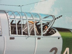 Raymond Waddey 2008 Painting on Canvas of US Navy Vought SB2U Vindicator 16″x20″