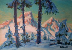 Alexander Scherban (1886-1964) Suvretta am Morgen – Schweiz.
